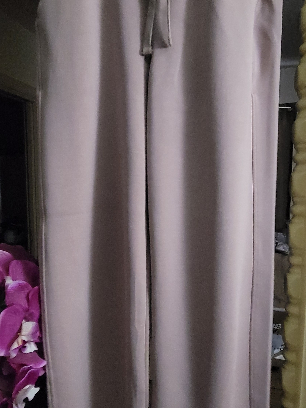 New York & Company Mocha-colored Scuba Straight Leg/Wide Leg Lounge Pants